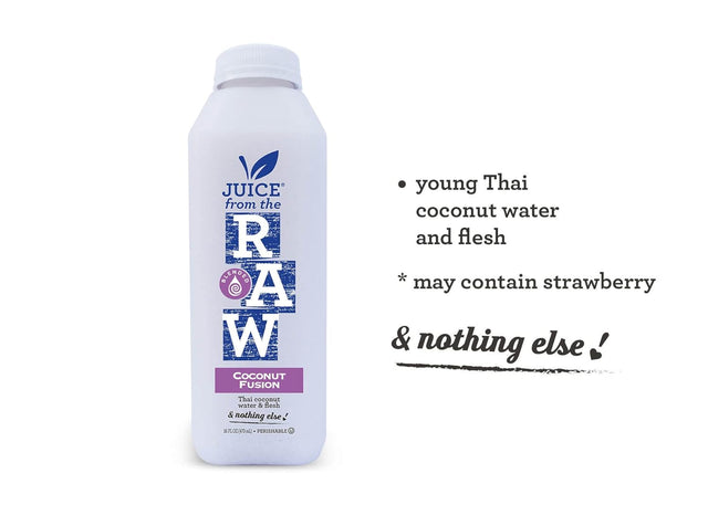 3-Day Juice Cleanse with Coconut Fusion by Juice from the RAW® - 100% Raw Cold-Pressed Juices (18 Total 12 Oz. Bottles)