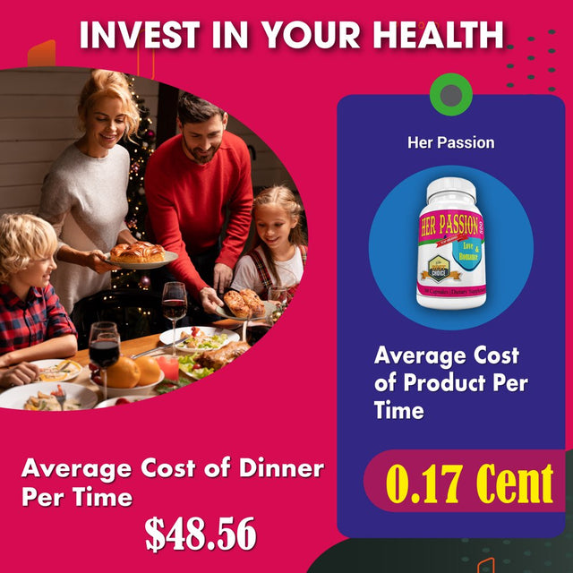 Her Passion Female Supplement Energy Booster Pills for Women 60 Capsules