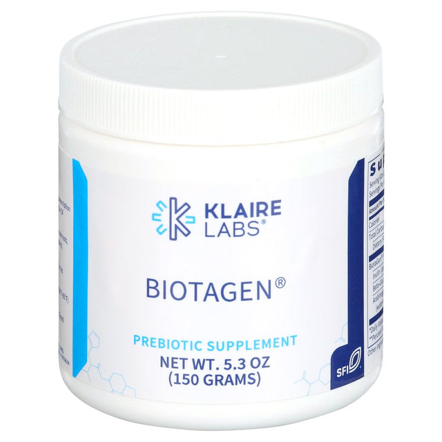 Klaire Labs Biotagen Powder - Prebiotic Inulin, Beta-Glucan & Arabinogalactan to Support Gut Microbiota (30 Servings, 150 Grams)
