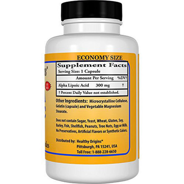 Healthy Origins Alpha Lipoic Acid - 300 Mg - 150 Caps