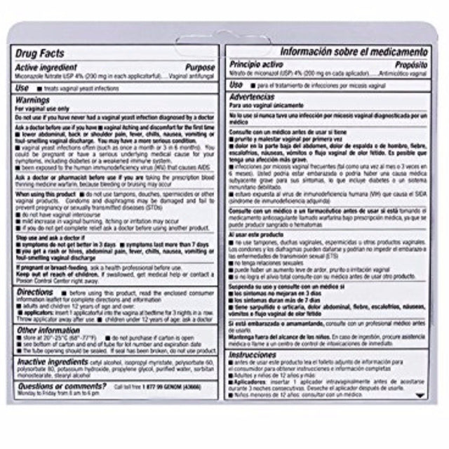 Lagicam Vaginal Yeast Infection Antifungal 3 Day Treatment Cream .9 Oz (Pack of 4)