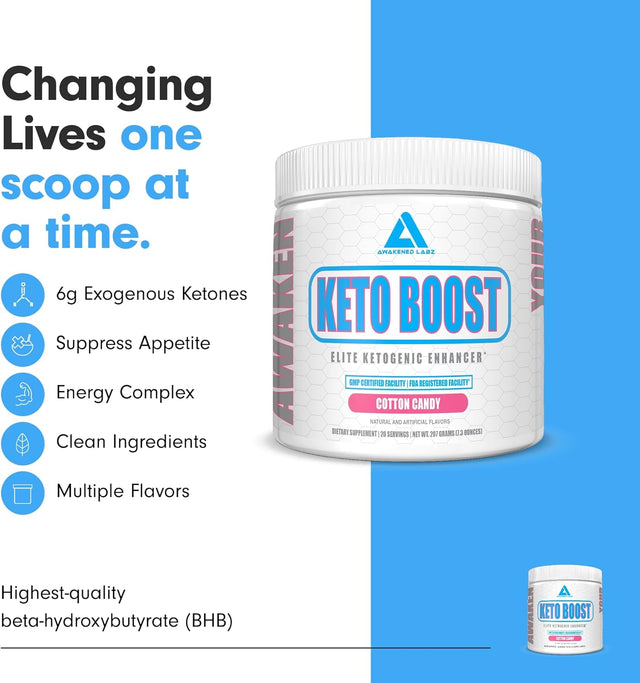 Keto Boost Energy Focus Enhancing Ketone Performance Athletic Electrolyte Formula Powder, No Sugar - Fast Acting, Healthy Lifestyle - Vegan Friendly (Strawberry Shortcake)