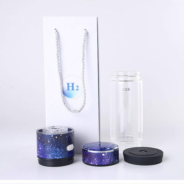 High Concentration Hydrogen-Rich Water Cup SPE Ion Membrane Alkaline Water Purifier Micro-Electrolysis Water Glass 320Ml