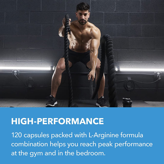 L Arginine Capsules and L Arginine Powder | Ultimate Male Pre Workout Supplements | Nitric Oxide Boost Supports Performance & Endurance | 120 Vegan L-Arginine Capsules & Unflavored L-Arginine Powder