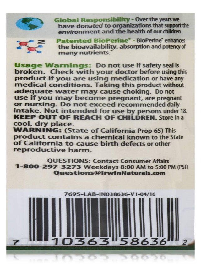 Irwin Naturals Healthy Tract Prebiotic, 60 Ct