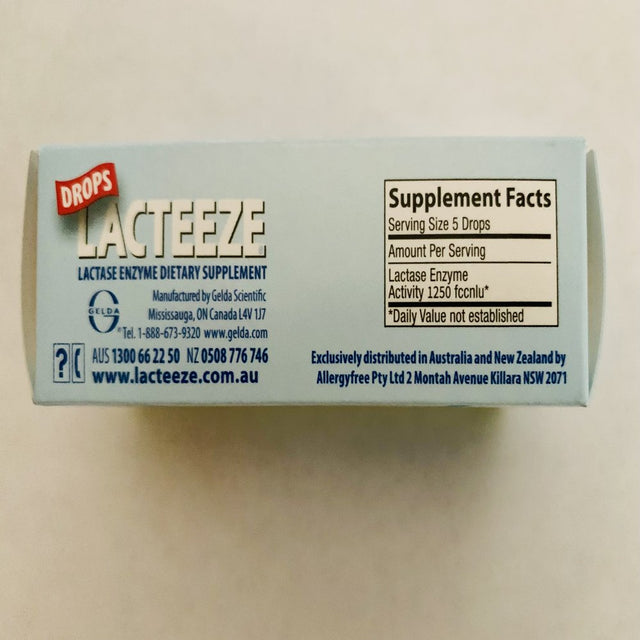 Lactase Enzyme Lacteeze Drops 15.5 Ml Liquid by Gelda Scientific