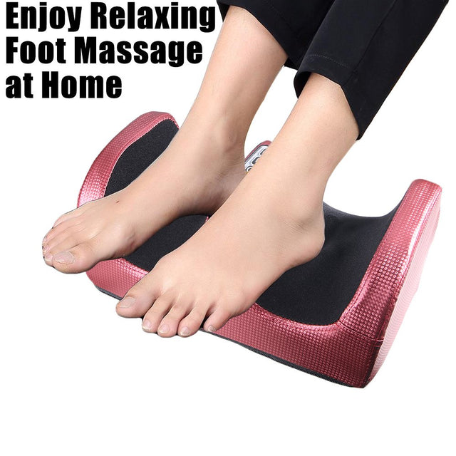 INTBASE Foot Massager with Heat,Chronic Nerve Pain Therapy Spa Gift Deep Kneading Rolling Massage for Leg Calf Ankle, Electric Shiatsu Foot Massager(Claret)