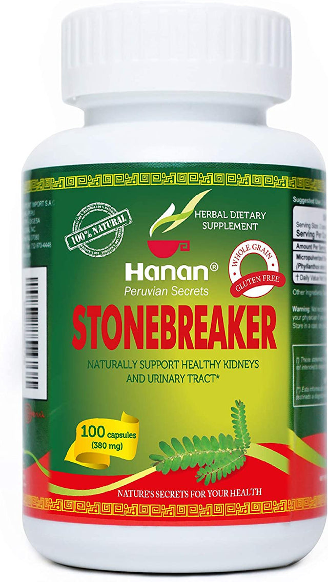 Hanan Chancapiedra Stonebreaker | 100% Natural | 100 Capsules | Aids in Promoting Normal Kidney Function Naturally