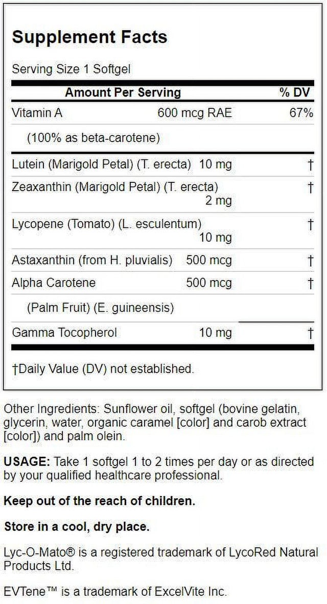 Jarrow Formulas Carotenall, for Cardiovascular, Vision and Prostate Health, 60 Softgels