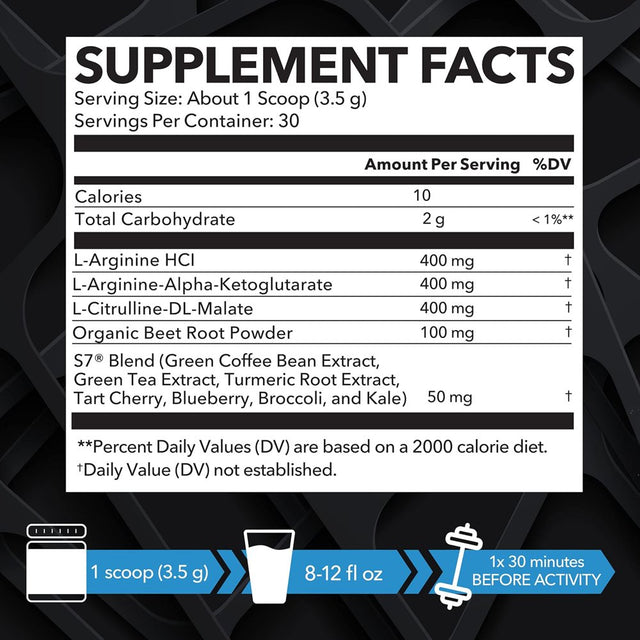 Havasu Nutrition L-Arginine Protein Builder Supplement Powder with Nitric Oxide, 3.7Oz