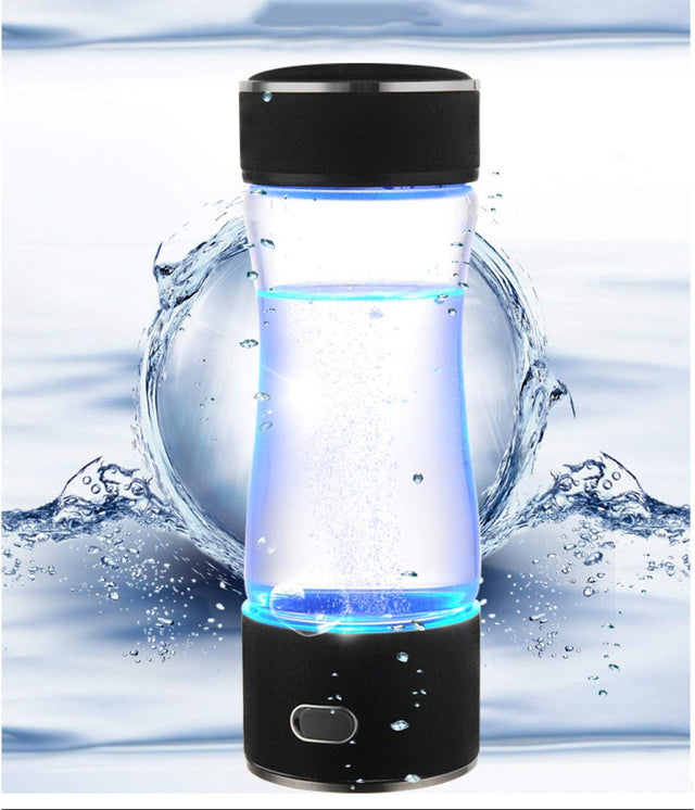 Portable 3-Minute Hydrogen-Rich Water Bottle Rechargeable High Concentration Hydrogen Water Generator Glass Bottle Anti-Aging Anti-Oxidation Kettle 400Ml