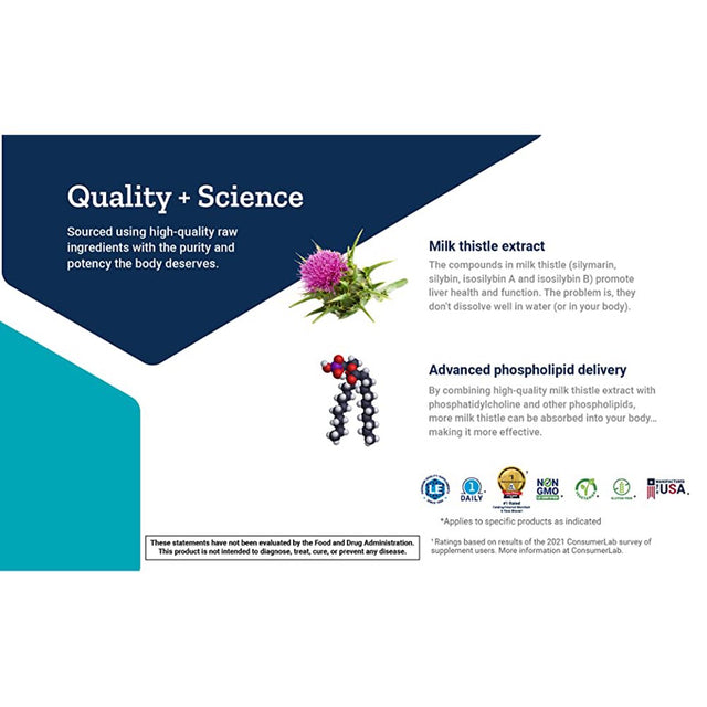 Life Extension Advanced Milk Thistle, Phospholipids Formula Promote Healthy Liver Function & Kidney Health - 60 Softgels (2-Pack)