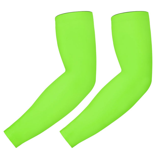 HDE Arm Compression Sleeves for Kids Youth Sports Basketball Shooting Action Green M - 2 Piece