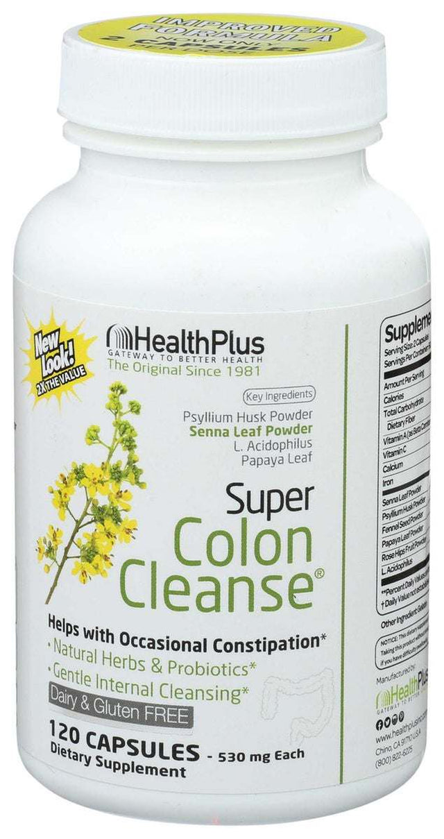 Health plus - Super Colon Cleanse - 120 Capsules
