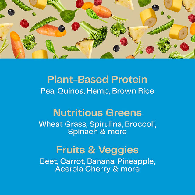 Amazing Grass Organic Plant Protein Blend: Vegan Protein Powder, New Protein Superfood Formula, All-In-One Nutrition Shake with Beet Root, Pure Vanilla, 20 Servings