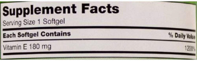 Kirkland Signature Vitamin E 180Mg., 500 Softgels