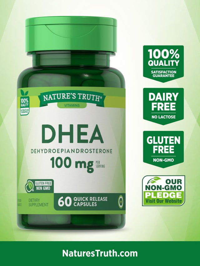 DHEA Supplement | 100Mg | 60 Capsules | Non-Gmo & Gluten Free | by Nature'S Truth