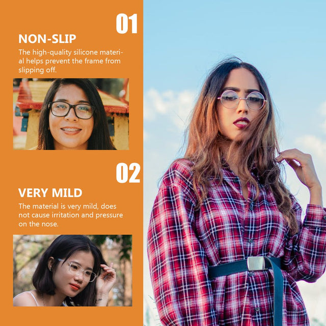 Hemoton Nose Pads Glasses Pad Air Chamber Eyeglass Thin Non Replacement Silicone Eyeglasses Accessories