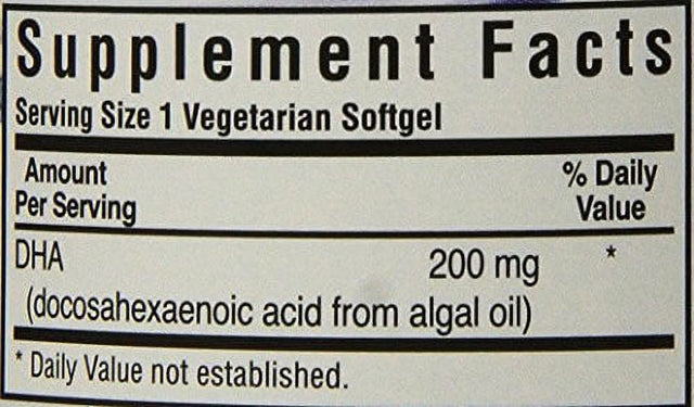 Bluebonnet Natural Omega-3 Vegetarian DHA 200Mg, 30Ct