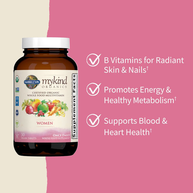 Garden of Life Mykind Organics Women'S Multivitamin | Once Daily | 30Ct