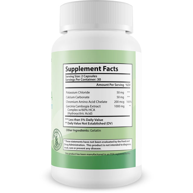 Garcinia Active Slim - Weight Loss Pills - Reduce Appetite and Burn Fat - Natural Garcinia Cambogia Supplement - 60 Capsules