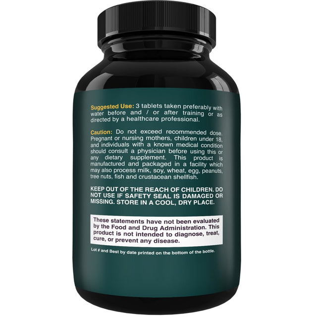 Natures Craft-Branch Chain Amino Acids Supplement - Vegan BCAA Tablets Post Workout Muscle Recovery and Muscle Growth Support for Men and Women 120 Count