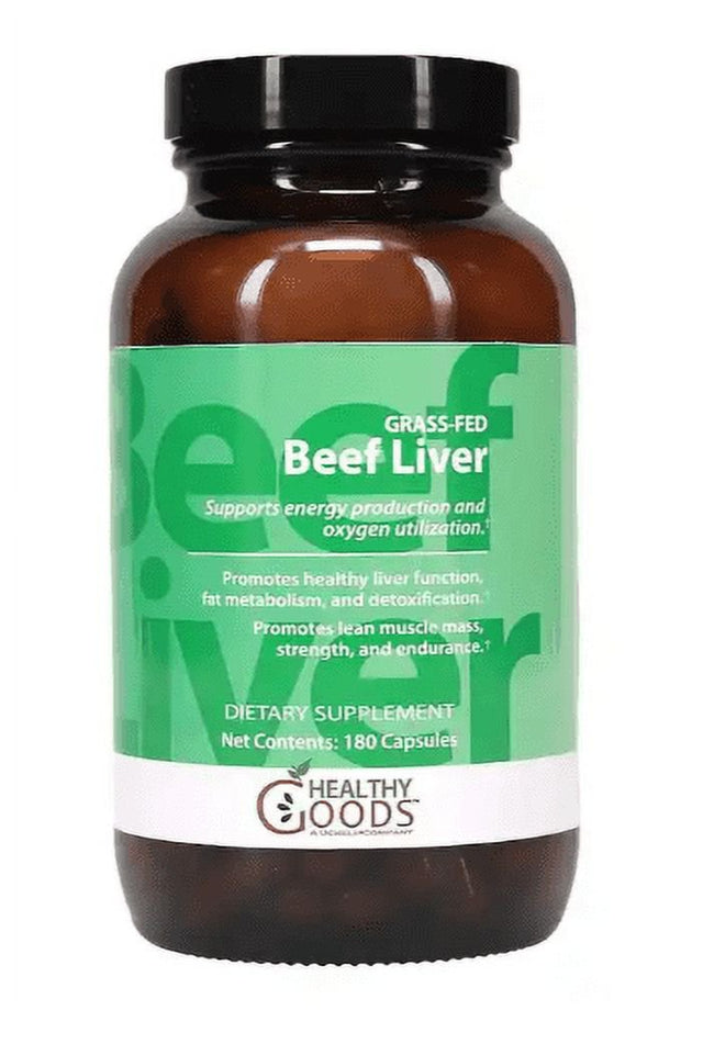 Healthy Goods Grass Fed Beef Liver Capsules, 180 Capsules