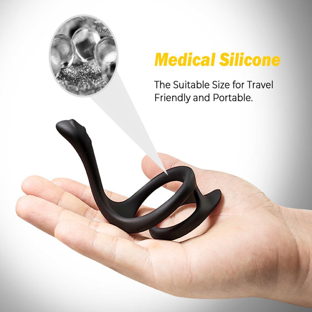 Imimi Silicone Double Penis Ring - Penis Ring Silicone Ring for Erection Enhancement Sex Toys for Male Couples