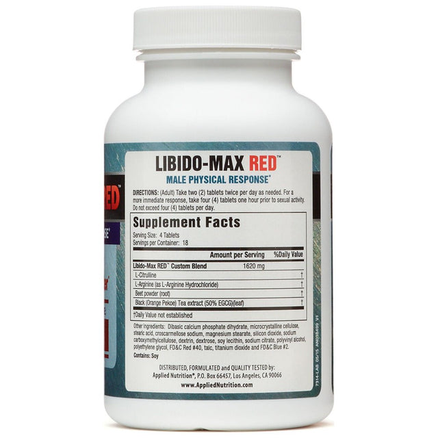 Libido-Max Red Nitic Oxide Performanc Booster Dietary Supplements, 30 Ea (Pack of 6)