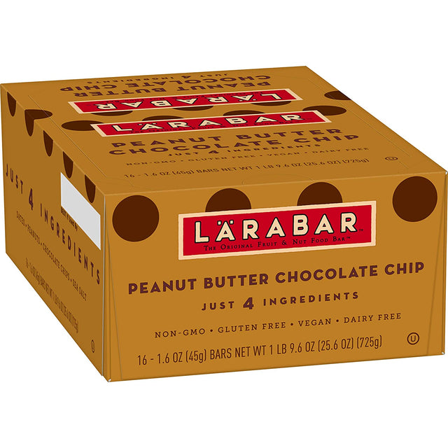 Larabar, Fruit & Nut Bar, Chocolate Coconut Chew, Gluten Free, Vegan (16 Bars) & Gluten Free Bar, Peanut Butter Chocolate Chip, Vegan (16 Bars)