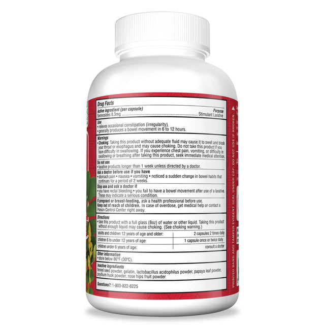 Health plus Super Colon Cleanse Laxative Capsules, 240-Count