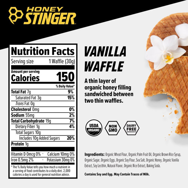 Honey Stinger Organic Vanilla Waffle, 1.06Oz.
