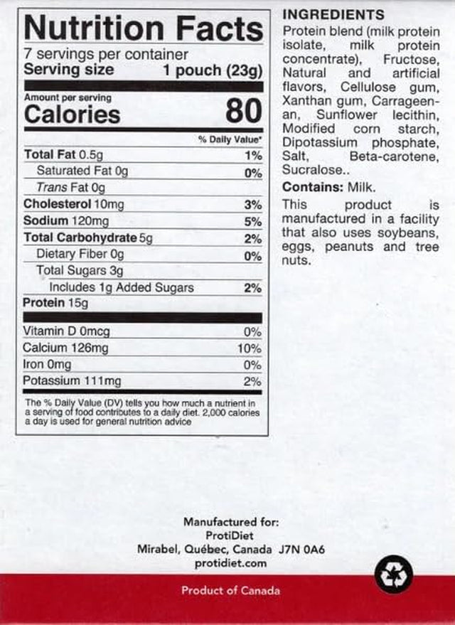 2 Box Pack Protidiet Vanilla Protein Shake, Low Calorie, Low Carbs