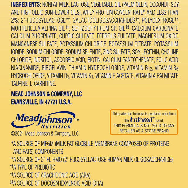 Enfamil Neuropro Baby Formula, Milk-Based Infant Nutrition, MFGM* 5-Year Benefit, Expert-Recommended Brain-Building Omega-3 DHA, Exclusive Humo6 Immune Blend, Non-Gmo, 17.6 G, 56 Sachets