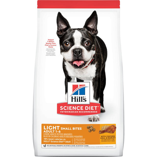 Hill'S Science Diet Adult Light Small Bites with Chicken Meal & Barley Dry Dog Food, 30 Lb Bag