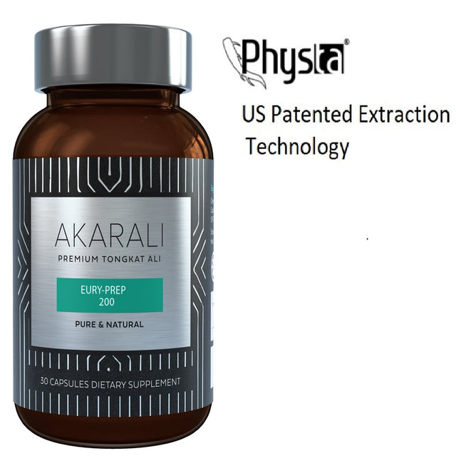 Akarali Pure Tongkat Ali Longjack 200:1 Highly Concentrated 1.5% Eurycomanone US Patented Physta® Freeze-Dried Extraction Technology Supports Testosterone, Performance & Energy