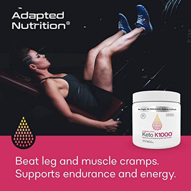 Hi-Lyte Keto K1000 Electrolyte Powder | Raspberry Lemon | Hydration Supplement Drink Mix | Boost Energy & Beat Leg Cramps | No Maltodextrin or Sugar | 50 Servings
