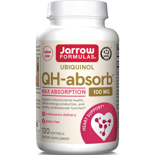 Jarrow Formulas Ubiquinol, Qh-Absorb, Max Absorption, 100 Mg, 120 Softgels
