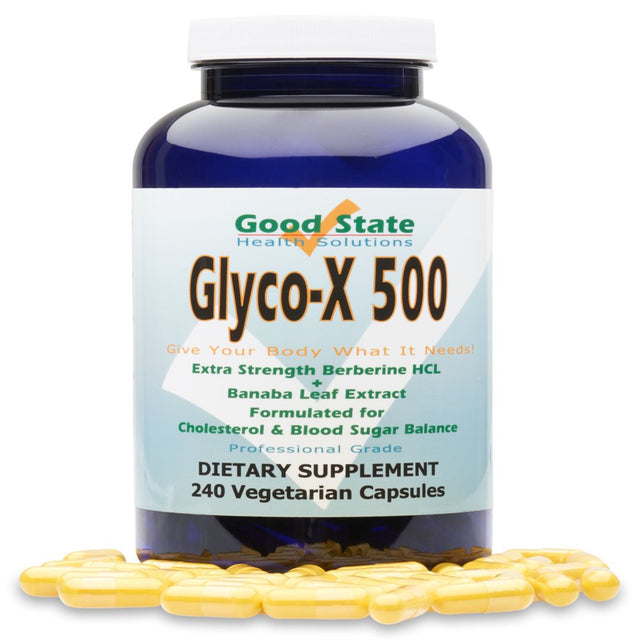 Good State Glyco -X 500 with Berberine HCL ( 240 Veggie Capsules Total )