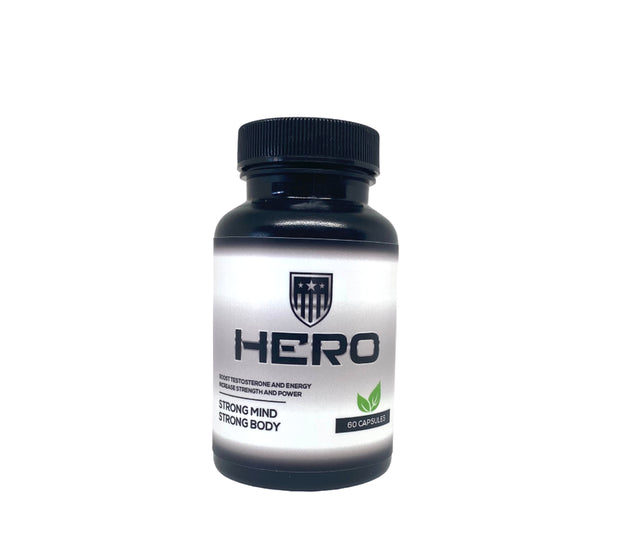 Hero Testosterone Booster for Men | Male Testosterone Enhancement with Horny Goat - Energy & Stamina - Natural Muscle Growth Supplements (60 Capsules)