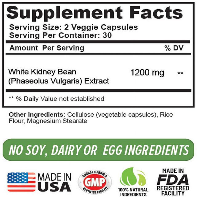 All Natural Weight Loss Supplement Stack - Apple Cider Vinegar Capsules – 1250Mg – White Kidney Bean Extract – 1200Mg - Weight Loss & Fat Prevention for Women & Men – US Made - 1 Month