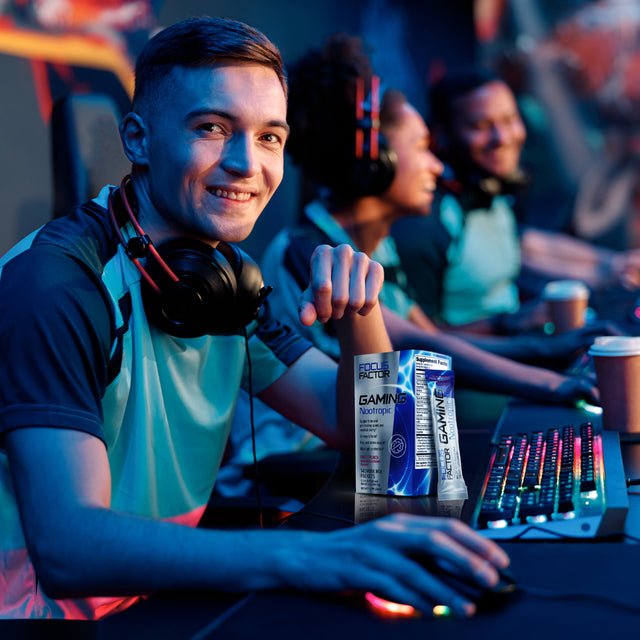 Focus Factor Gaming Nootropic Supplement for Energy, Focus & Blue Light Protection