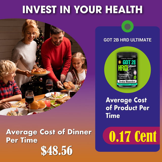 Got2Bhrd Testosterone Booster and Male Enhancing Energy Supplement, Energy, Muscle Builder, Mood Boost 150 Caps by Celebrity Lifestyle