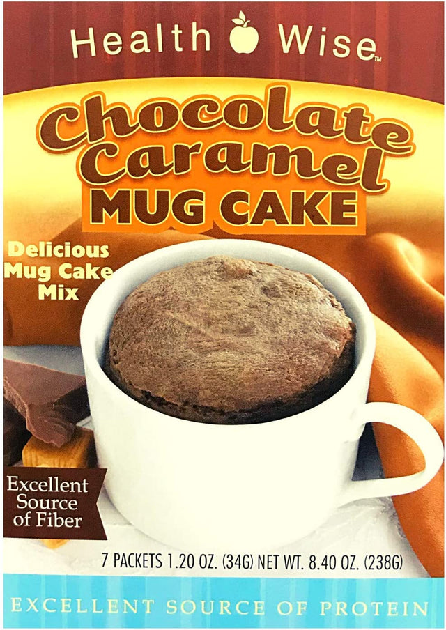 Fit Wise - High Protein Diet Mug Cake | Chocolate Caramel Flavor | Low Calorie, Low Carb Diet Dessert by Healthwise