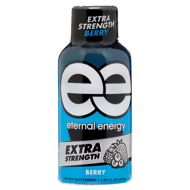 Eternal Energy Shot, Extra Strength, Berry 1.93 Oz, 12 Count