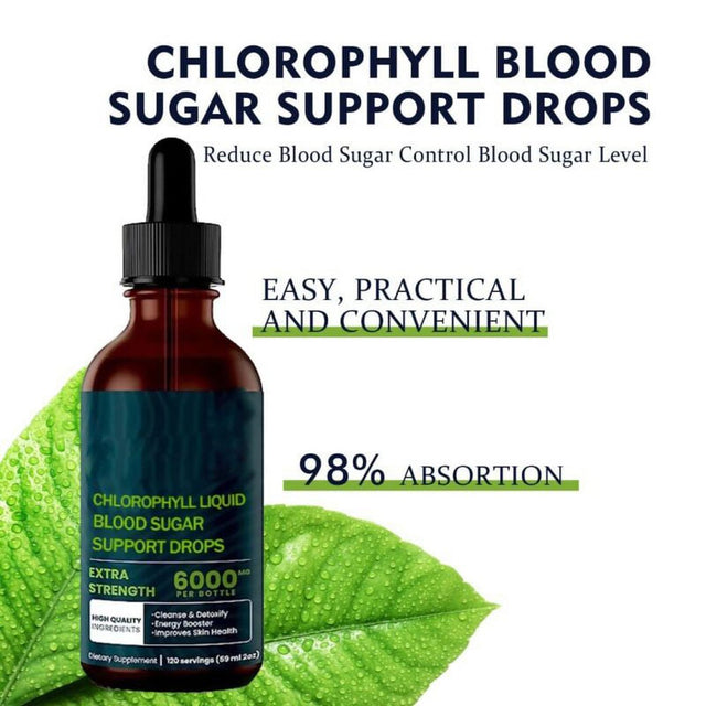 Chlorophyll All-Natural Extract Liquid Drops Water Soluble Mint 59Ml 6000Mg