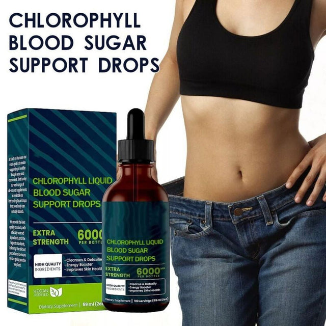 Chlorophyll All-Natural Extract Liquid Drops Water Soluble Mint 59Ml 6000Mg