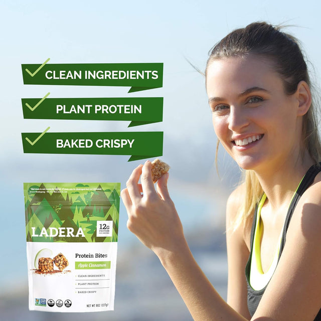 Ladera Protein Bites | Apple Cinnamon Protein Bites | Coated with Dried Apples, Ground Cinnamon to Bring Out the Iconic Flavor | Great Taste | High Protein Bite | 12G Protein | 8 Oz' for ASIN