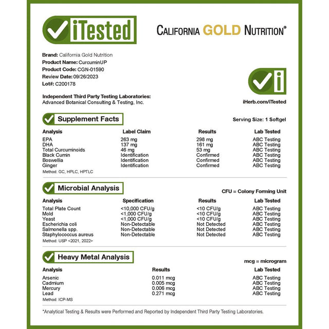 California Gold Nutrition Curcumin UP, 90 Fish Gelatin Softgels