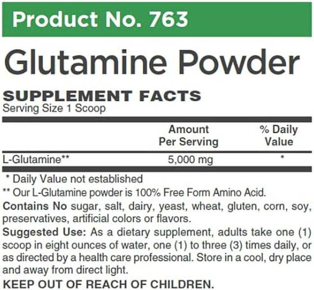L-Glutamine 100% Pure Free Form Powder - No Other Ingredients (300 Grams)